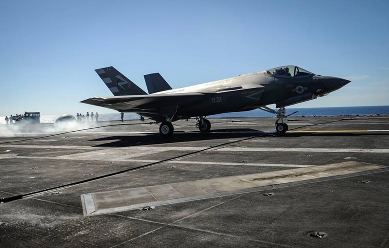 Illustration for article titled Week One Of The F-35C's Initial Ship Trials In Stunning Imagery